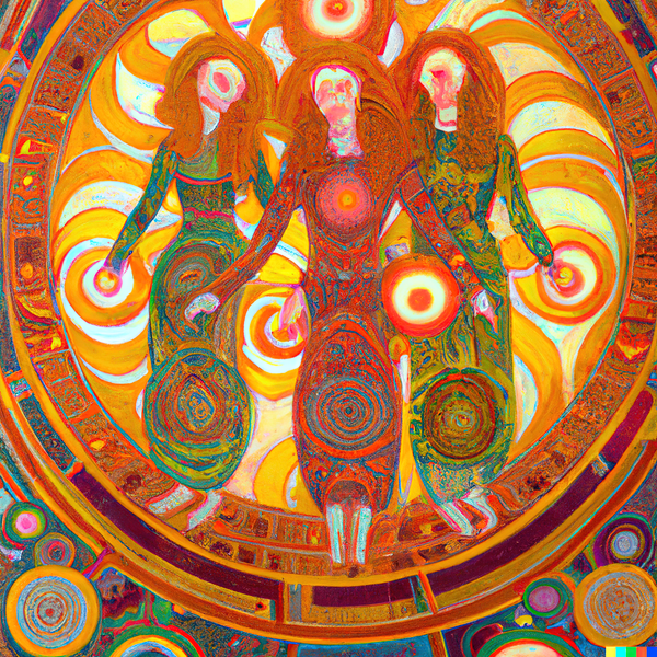 Sun Maiden, Acrylic Painting, Unframed Giclée good Print